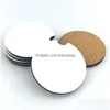 Sublimatie Blanks Auto Coaster Houten Mdf Kurk Warmteoverdracht Blank Onderzetters Drop Levering 202 Dhy40