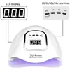 Nail Dryers 12080W SUN X5 Nail Dryer for Curing All Gel Nail Polish UV LED Smart Light for Gel Protable Nail Drying Lamp Manicure Tools 230325