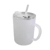 Sublimering av ämnen 15 oz tomt belagda kaffemuggar utomhuskontor reser frostad kopp med handtag st och glidglasmugg b dhy24