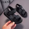 Sandals ULKNN Boys Sandals Kid Sandals Children Shoes Rubber School Shoes Breathable Open Toe Casual Boy Sandal W0327