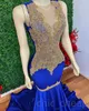2023 Arabisch Aso Ebi Royal Blue Prom Dresses Lace kralen satijnavond formeel feest tweede receptie verjaardag verlovingsjurken jurk zj3030