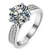 Pierścienie zespołowe prawdziwe srebrne kolory pierścionki projektantów okrągłe obrączki dla kobiet Pierścionki zaręczynowe mody Biżuterii Spersonalizowana R750 Z0327