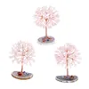 Outra decoração da casa Super Mini Crystal Money Tree Copper Wire embrulhado W AGate Slice Base Gemstone Reiki Chakra Feng Shui Trees 230327