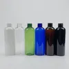 収納ボトルマルチカラー200ml x 30エッセンシャルオイルポンプラウンドショルダープラスチックボトル化粧品マッサージコンテナ空のクレンジング