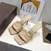 Skor designer kvinna män sandal lido lat mule intrecciat lyx läder glider lammskinn sandaler gummi sommarstrand utomhus mode tofflare