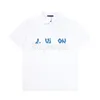 L Tasarımcı Erkek Polos Tişörtleri Yaz Nakışları% 100 Pamuklu Günlük Tişörtler Erkekler için İş Tee Polos S-XXL
