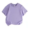 T-shirts 2-8T enfant en bas âge enfant bébé garçons filles vêtements été coton t-shirt à manches courtes solide t-shirt enfants haut infantile tenue 230327