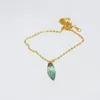 Pendant Necklaces Natural Fluorite Quartz Necklace Femme 2023 Diy Jewelry Handmade Green Gem Stone Chain Gifts For Women