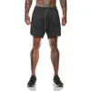 メンズショーツメン2インチランニングショーツジョギングジムフィットネストレーニングクイックドライビーチショートパンツ男性夏スポーツワークアウトボトムス衣類230327