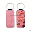 Sublimation Blanks Keychain Blank Both Sides Printable Key Tag Rec Shape Vintage Ornaments Heat Transfer Keychains Dhgku