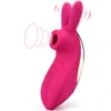 Vibratorer 3-i-1 sugande slickande kanin vibrerande g-plats klitis suger vibratornippel stimulering tung massager sex leksak för kvinnor par 230327