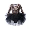 Girl's Dresses Leopard Girls Tutu Dress Summer Mesh Kids Ballet Performance Costume For Girl New Baby Toddler Children Princess Clothing