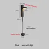 Wall Lamp LED Knob Switc Modern Minimalist Indoor 9W Light Surface Mounted Bedside Sconce Black Golden Aisle Lighting