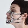 Masques de fête Boucles d'oreilles de décoration de visage fluide en forme spéciale mécanique réglable en métal pour garçons et filles décoration de fête 230327