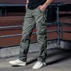 Pantalons pour hommes Beaucoup de pantalons tactiques de poche Armée Homme Camo Jogger Pantalon en coton grande taille Zip Style militaire Camouflage Noir Pantalon cargo pour hommes 230327