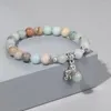 Bedel armbanden helende olifanten armband voor vrouwen stenen kralen natuurlijke edelstenen bangle dier charmes feest mannen sieraden vrouwelijk