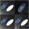 Insignes de voiture pour Ford Emblem 145X60Mm Logo arrière bleu foncé Focus Badge avant / arrière Mondeo Transit Drop Delivery 2022 Mobiles Motos Dhqfj