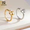 Band Rings Stainless Steel Finger Rings Women Size 6-9 Chinese Knot Charm Midi Rings Engagement Female Rings Jewelry G230327