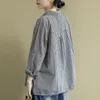 Camicette da donna Camicia casual da donna taglie forti 2023 Camicie da donna femminili oversize con ricamo scozzese vintage stile coreano