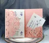 Hollow Elegant Laser Cut Wedding Invitation Card Hälsningskort Anpassa företag med RSVP -kortparti Bröllopsdekoration Al9988