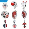 925 siver beads charms for pandora charm bracelets designer for women red cup love heart shape Charm