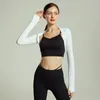 Active Shirts 2023 Long Sleeves Sports Crop Top Shirt Women Fitness Outdoor Dance Ballet Shawl Stretch