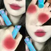 Lip Gloss Blue Tube Dark Red Matte Mud Moisturizer Liquid Lipstick Waterproof Long Lasting Velvet Tint Korean Cosmetic