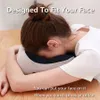 Massaging Neck Pillowws RLESMEN U Shaped Electric Massage Pillow Memory Foam Soft Neck Massager Sleeping Travel Airplane Pillows Cervical Health Care 230327