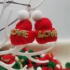 Hoop Earrings A For Women Bulk Wool Letter Cute Soft Hat Valentine's Day Girlfriend Autumn And Winter