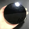 Other Home Decor Wholesale Black Crystal Mirror With Holder Natural Obsidian Quartz Stone Circular Slice Slab er 230327