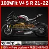 Motorcykelmässa för Ducati Street Fighter Panigale V 4 V4 S R V4S V4R 2018-2022 Kroppsarbete 167No.13 V4-S V4-R 21 22 V-4S V-4R 2021 2022 Injektion Gjutning Kroppsglansig svart