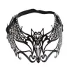 Feestmaskers diamanten bezaaide dans half-face masker make-up cosplay rekwisieten metal ijzeren prinses bat blinddoek Halloween maskers maskerade masker 230327