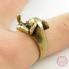 Klusterringar vackert mode 925 sterling silver smycken ring elefant anel de prata bijoux