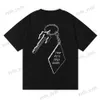 T-shirts voor heren High Street Niche Trapstar Design Key Chain Printing Pure Cotton Double Garen T-shirt met korte mouwen met mannen en vrouwen Backing T230327