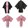 Cosplay Anime Kamado Nezuko Cosplay Costume Demon Slayer Cosplay Uniform Clothes Kimono Wig Props Set Halloween Costume For Kids Adult 230327