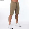 Pantanos cortos de algodón shorts casuales de algodón para hombres gimnasio Fitness culturismo Bermudas Summer Crossfit Entrenamiento Pantalones cortos Bottoms