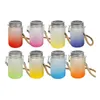 Sublimation Blanks Solar Powered Blank Mason Jars Lanterns Outdoor Waterproof Firefly Lights With Hangers For Regar Mou Dhsj5