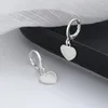 Çember Küpeler Panjbj Love Heart Crystal Drop için Kadınlar Uzun Püskül Rhinestone Dungle Mücevherat