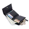 Plånböcker hasp handväska tre gånger kort plånbok noll plånbok kvinna korta plånbok fårskinn vävt små plånbok kvinnor läder plånbok g230327