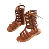 Sandals sandals summer 2022 Girls Gladiator Sandals Cross-tied Boots Baby Kids Casual Shoe child girl Roma Lace up High Top sandalias W0327