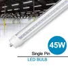 LED ضوء ضوء 45W استبدال 100 واط مصباح مصباح الفلورسنت مصابيح المتجر 8ft T8 دبوس واحد FA8 قاعدة مزدوجة الطاقة الباردة أبيض 6000K AC85-265V