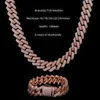 Super septembre 14 mm Collier de bijoux hip hop en argent sterling VVS Moisanite Diamond Chain Iced Out Miami Cuban Link Chain Moisanite Bracelet Moisanite