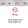 A95 S925 Sterling Silver Ring Fashion Retro Personality Open Double Sacred Sword Hip Hop Letter Net Red Versatile Punk Style Jewelry Gift for Lover