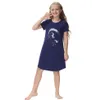 The latest home wear dress girls suit short-sleeved pajamas home clothes many styles to choose from support custom logo