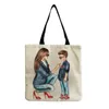 Sacs de soirée Dessin animé mignon Super Mama Imprimer Sac fourre-tout Maman et bébé Mode extérieure Plage Personnalisable Dames Sac à main Haute capacité