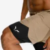 Men's Shorts Summer Running Shorts Men's Sports New Gym Fitness Training Sports Shorts Male 2-in-1 Safety Pockets Casual Jogging Men's shorts W0327