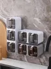 Storage Holders Racks Wall mounted Seasoning Box Set Spice Sugar Salt Container Pepper Jar Punch free Kitchen Device Home Organizer Tools 230327