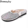 2023 Summer Shiny Ownestones Женщины Slipper Fashion Slip на женских мулах. Обувь Случайная сандал -туфли на открытом воздухе на открытом воздухе 230327