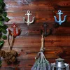 Hooks Rails Metal Wall Hook Rustic Anchor Rack Clothes Key Hat Hatt Hängare Dörrmonterade Hlods Dekorativa hängare Stylish 230327