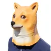 Máscaras de festa 3D Cosplay Capéar Animal de rosto completo Adulto Máscara de látex máscara